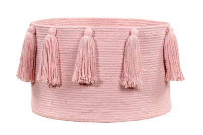Lorena Canals Basket - Tassels Vintage Pink