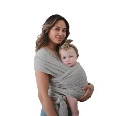 Mushie Baby Wrap Grey Melange
