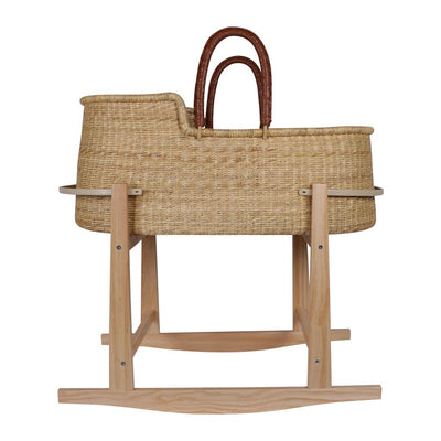 Design Dua. Modern Rocking Bassinet Stand - Natural Pine