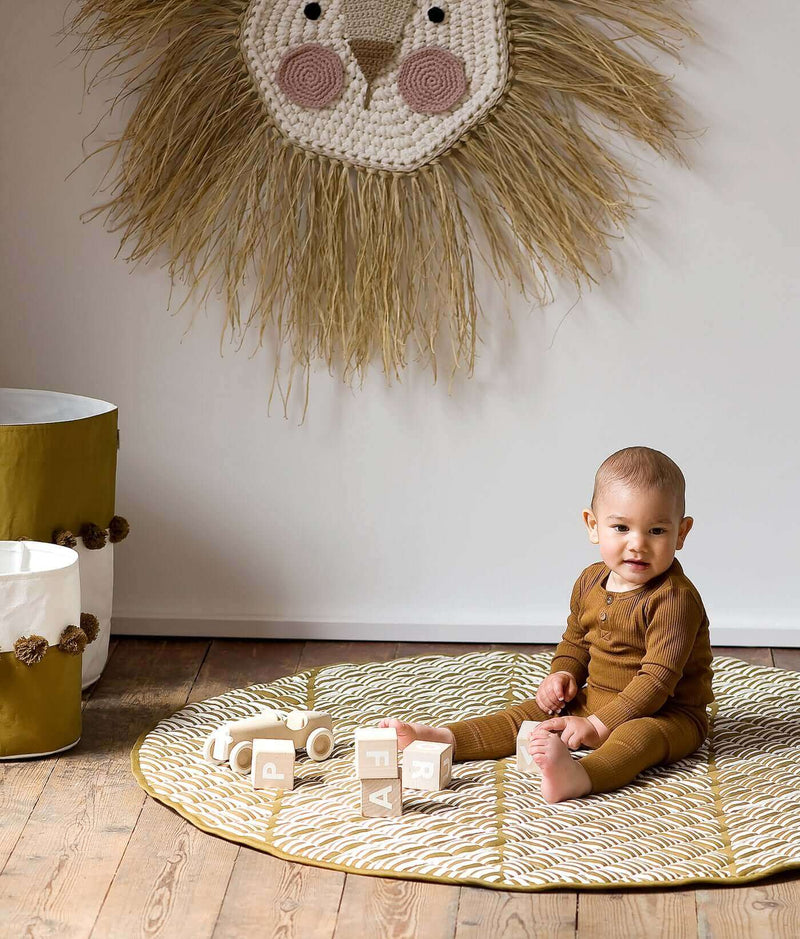 Toddlekind USA Snuggle Mat In Leaves - Sand Castle