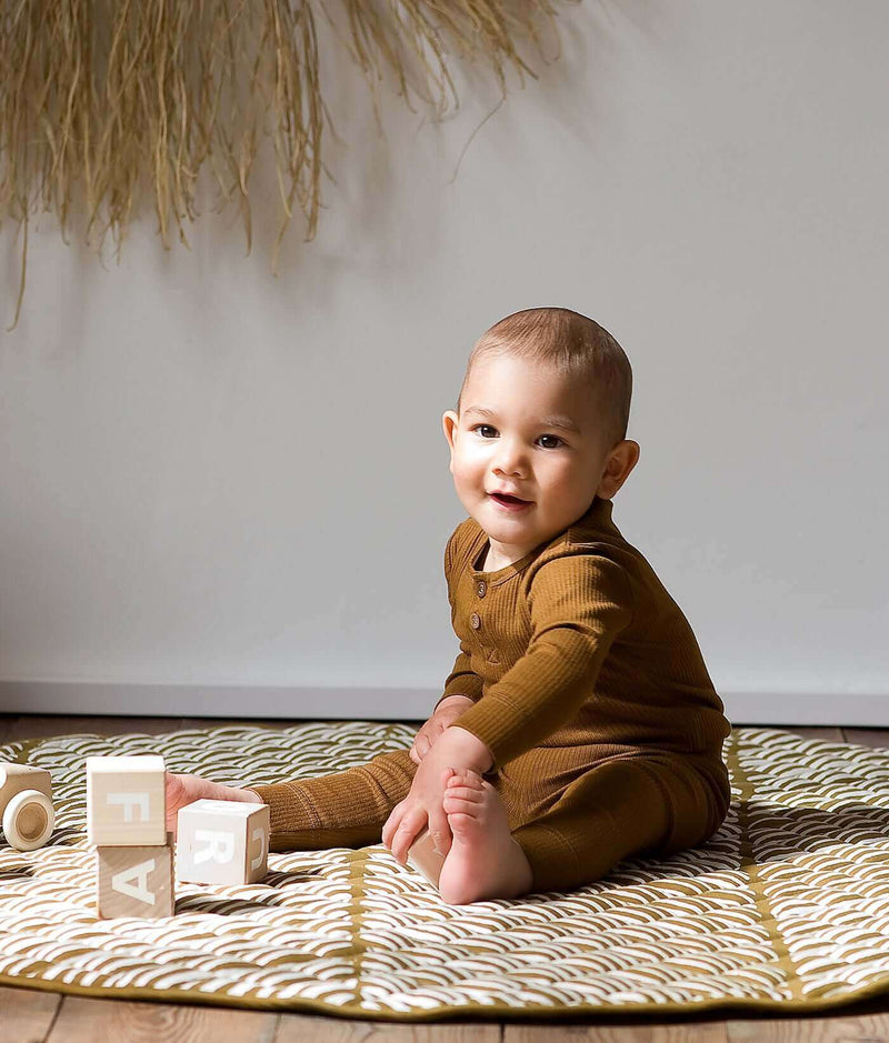 Toddlekind USA Snuggle Mat In Leaves - Sand Castle