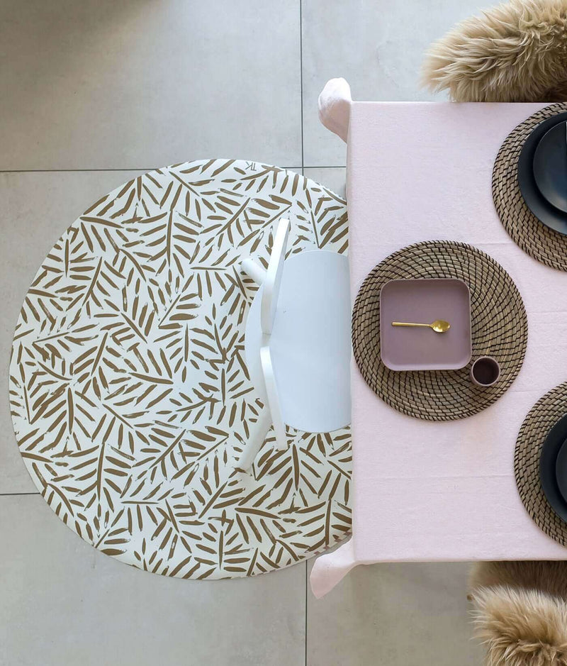 Toddlekind USA Splat Mat | Ocean Leaves - Tan