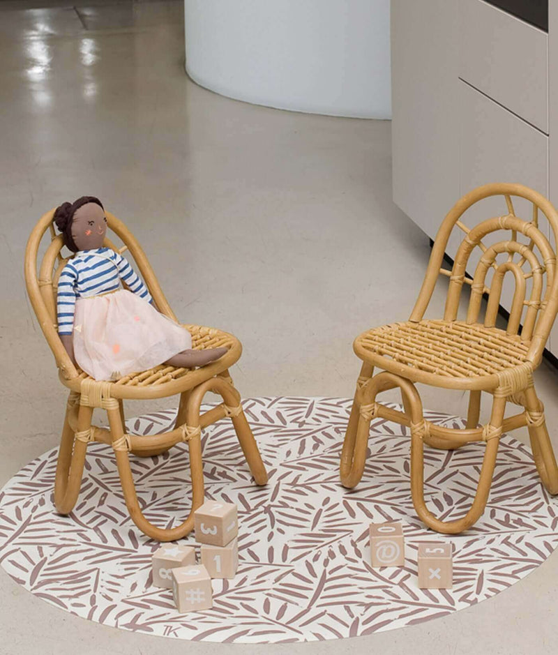 Toddlekind USA Splat Mat | Ocean Leaves - Tan