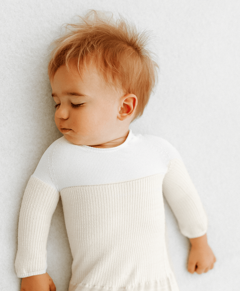 Swaddelini Bamboo Blend Beige Arms Out™ Long Sleeve Sleep Sack