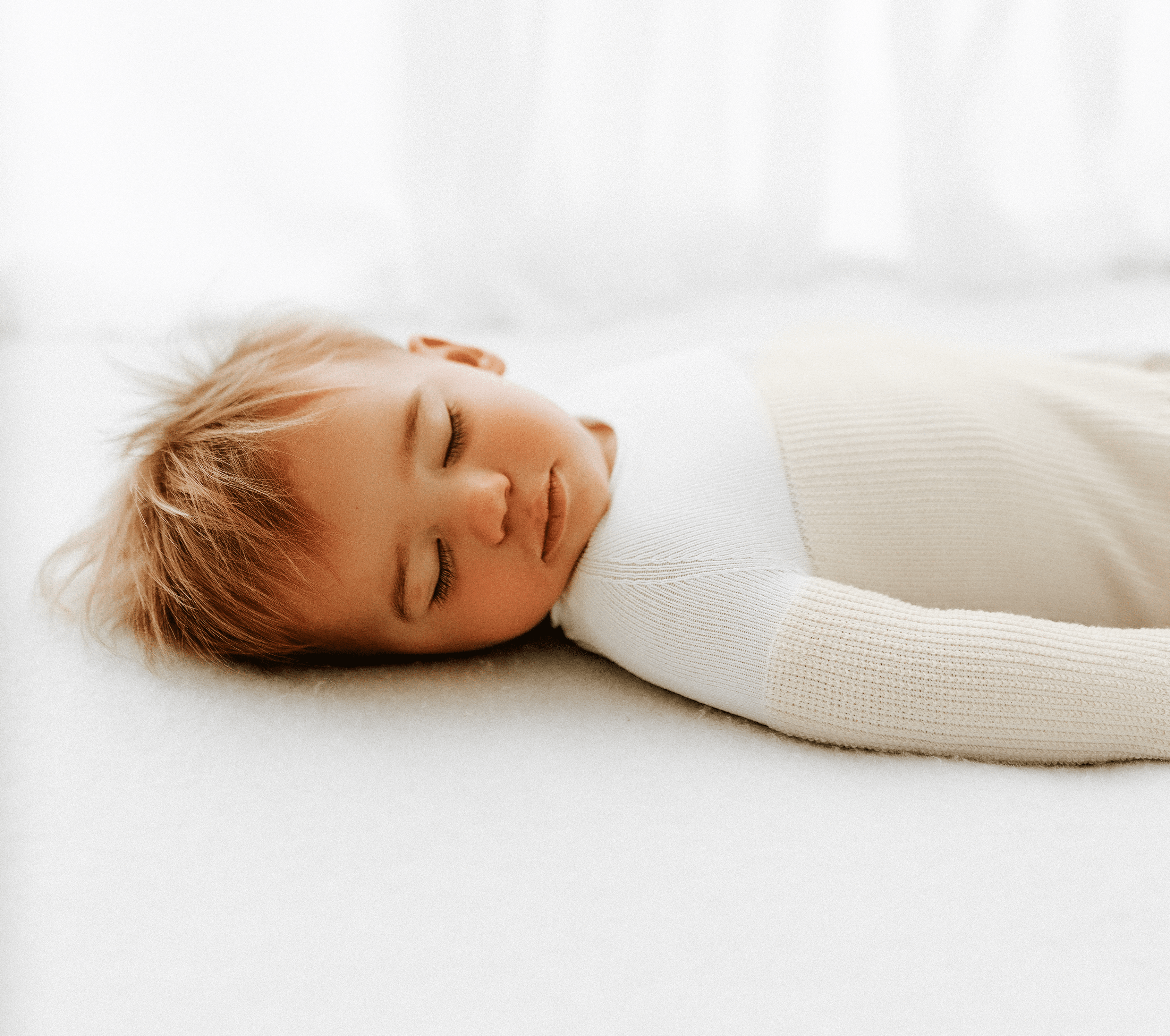 Swaddelini Bamboo Blend Beige Arms Out™ Long Sleeve Sleep Sack- Strolleria