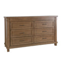 Sandwash Wood appleseed Rowan Double Dresser - Side Angle View | Strolleria