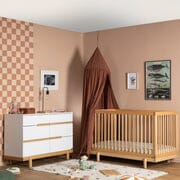 Dadada Bliss 6-drawer dresser, white/natural (2 boxes) Interlock Glides
