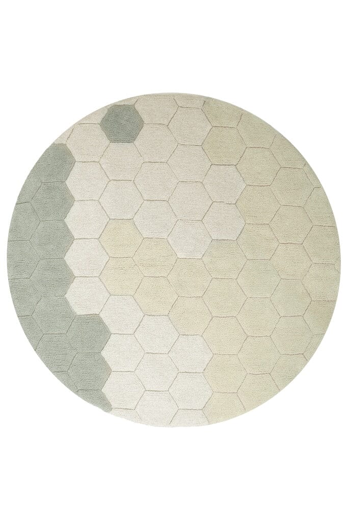 Lorena Canals Planet Bee - Washable Round Honeycomb Rug- Strolleria