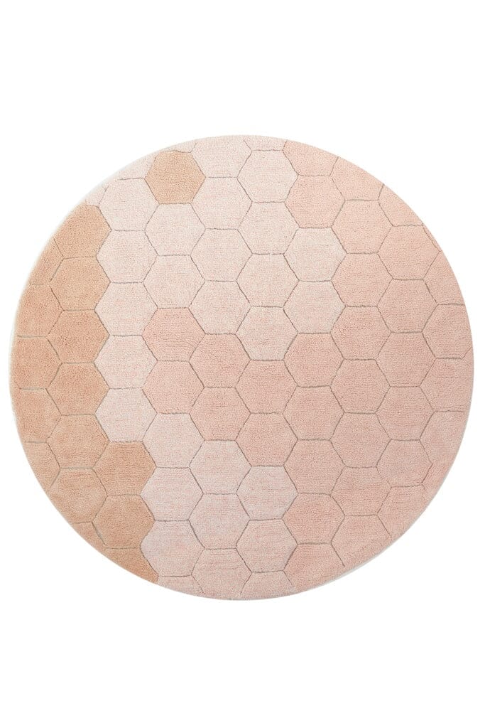 Lorena Canals Planet Bee - Washable Round Honeycomb Rug- Strolleria