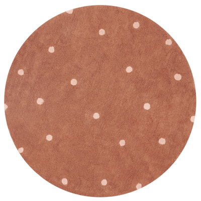 Lorena Canals Washable Rug - Round Dot Chestnut