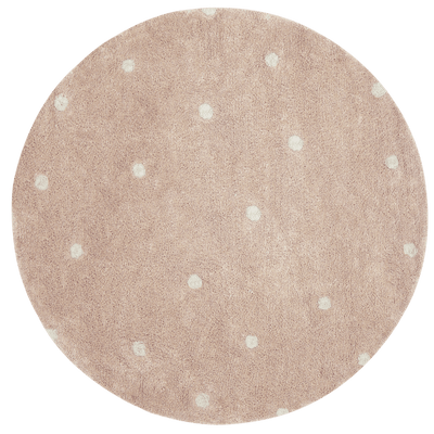 Lorena Canals Washable Rug - Round Dot Rose