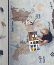 Lorena Canals Washable Rug - Vintage Map - Bambi Baby