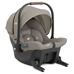 Dove Joie Mint Latch Baseless Infant Car Seat - Three-Quarter Angle with Latch Base | Strolleria