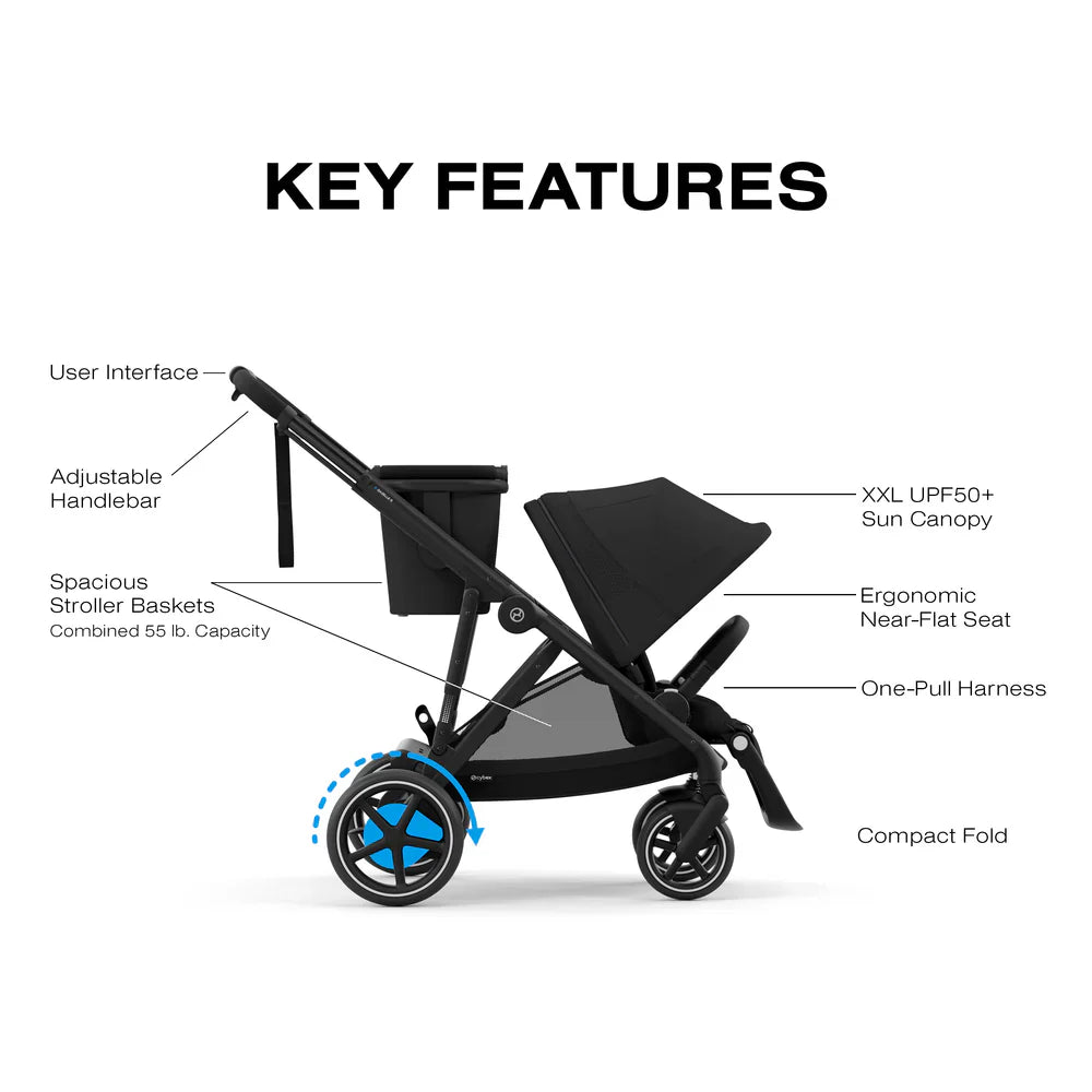 CYBEX eGazelle S Electronic Stroller + Cot Travel System- Strolleria