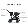 CYBEX eGazelle S Electronic Stroller + Cot Travel System - Bambi Baby