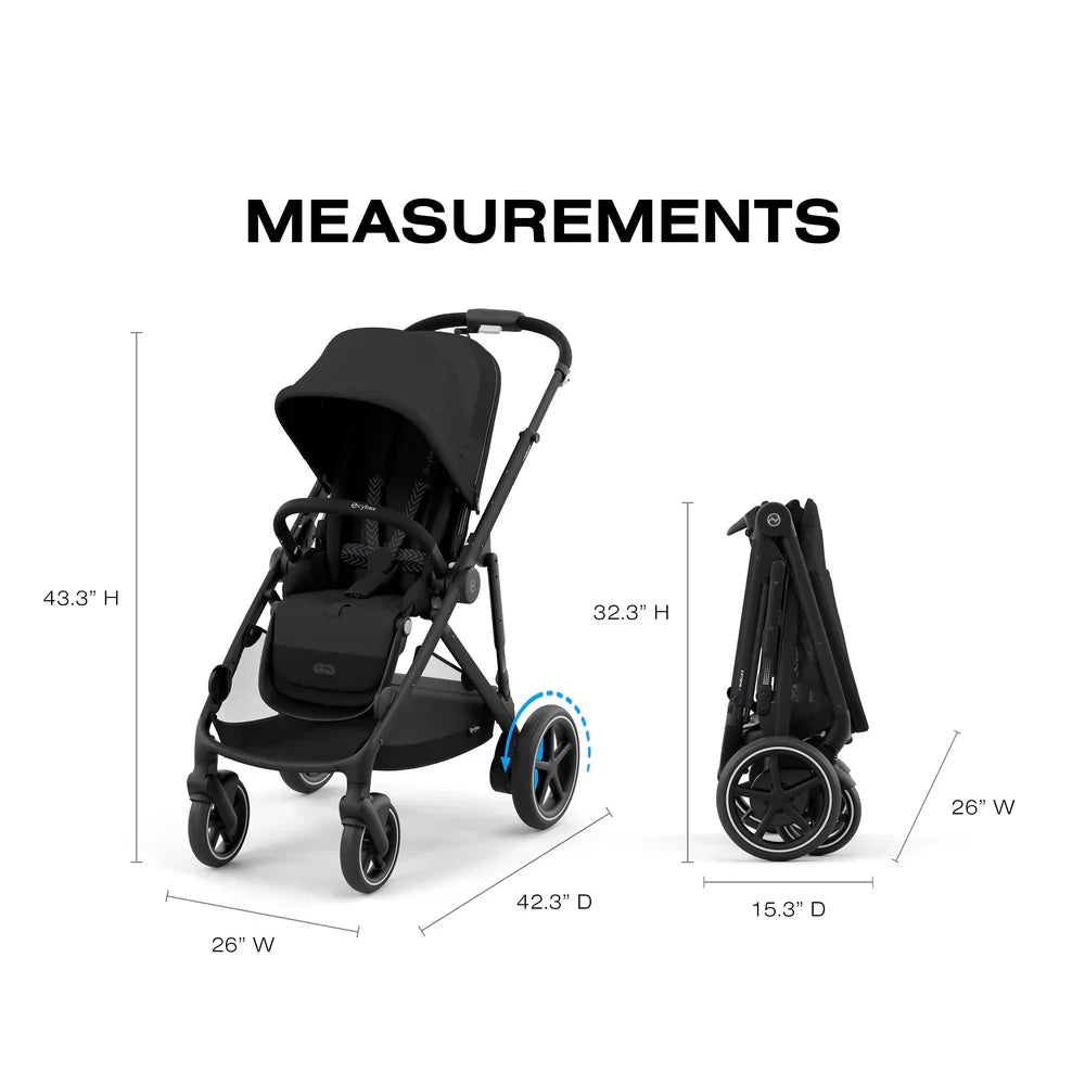 CYBEX eGazelle S Electronic Stroller + Cot Travel System- Strolleria