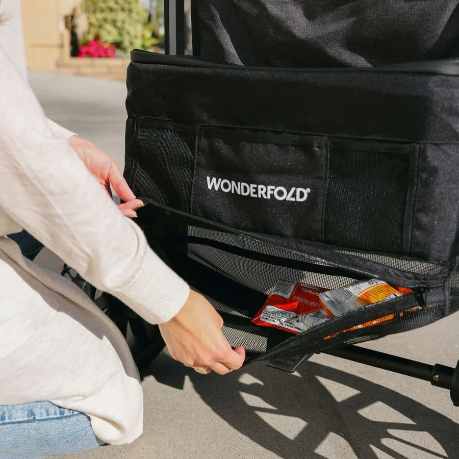 WonderFold W4 Luxe Pro 4-Seater Stroller Wagon - Jet Black- Strolleria