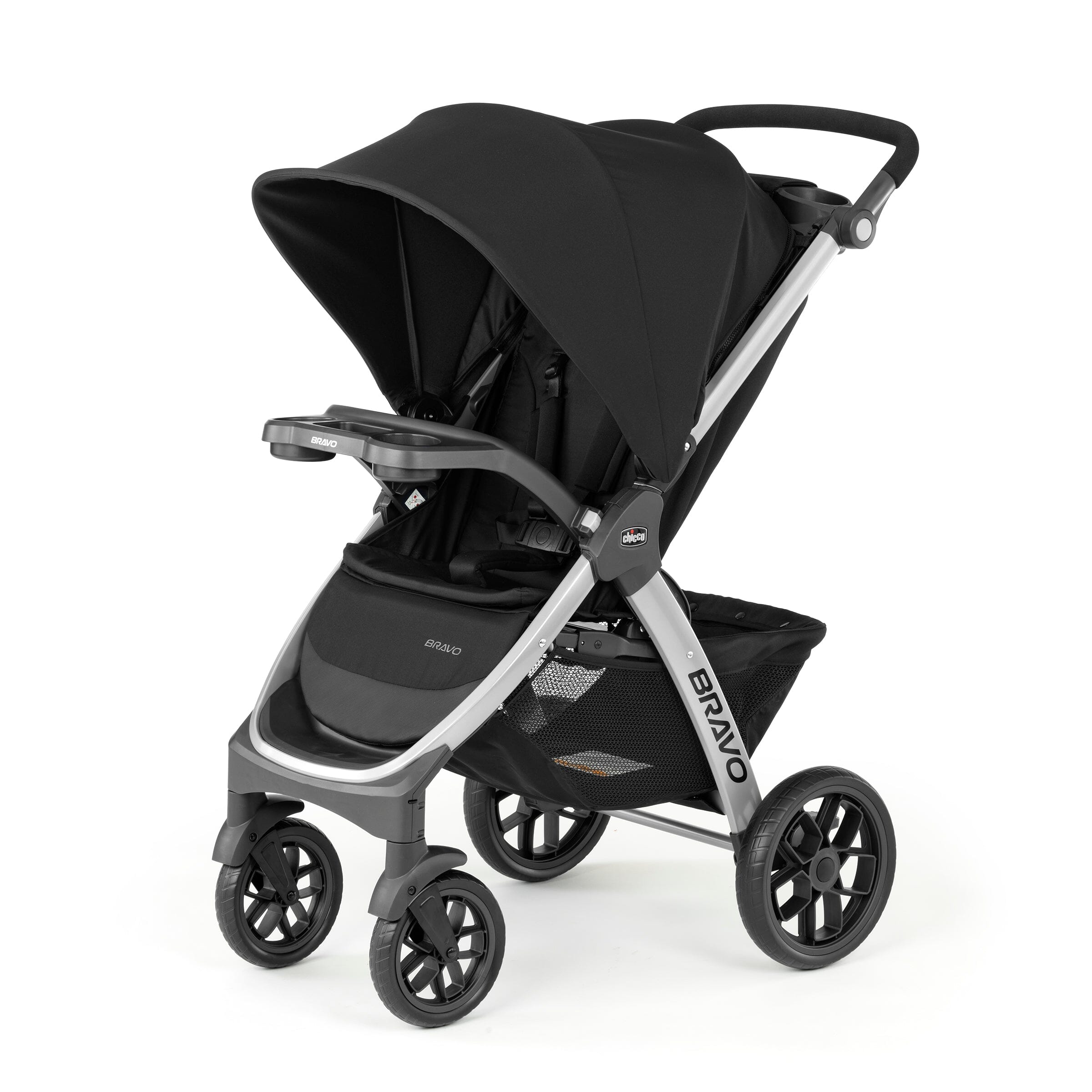 Chicco Bravo Quick-Fold Stroller - Black - Strolleria