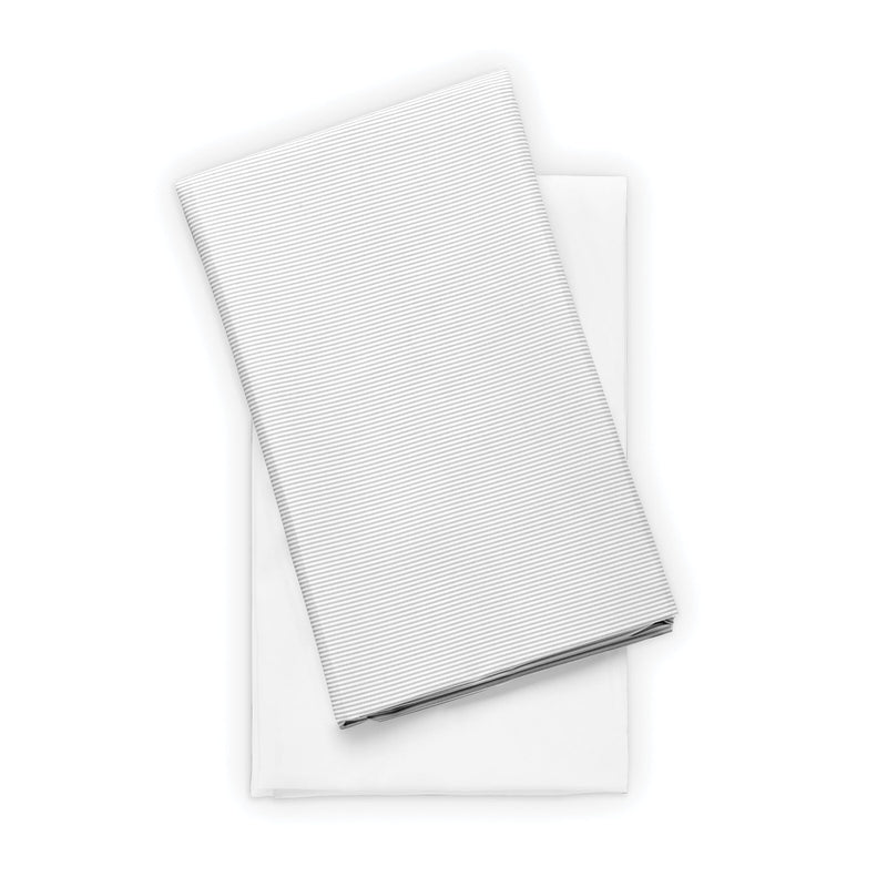 Chicco Dash Playard Sheets - White Stripe