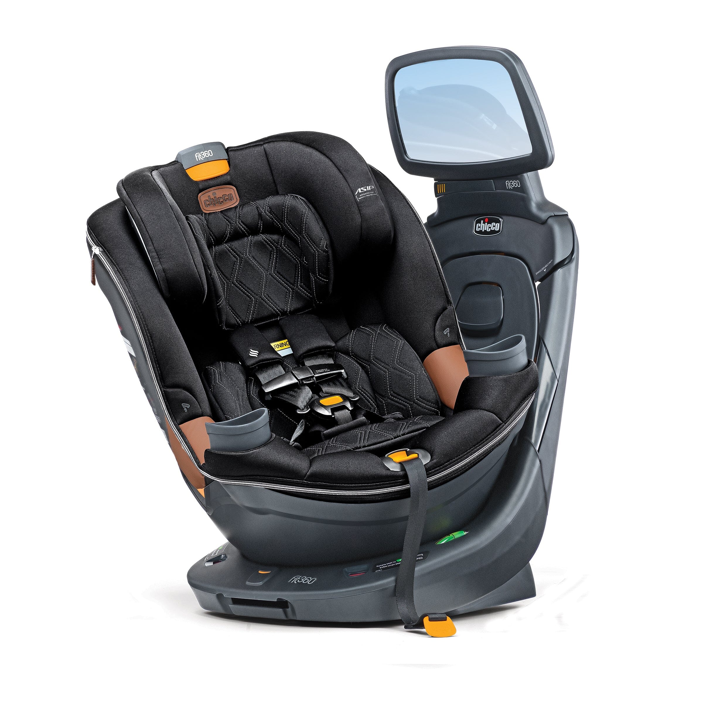 Chicco Fit360 Zip ClearTex Rotating Convertible Car Seat - Jet - Strolleria