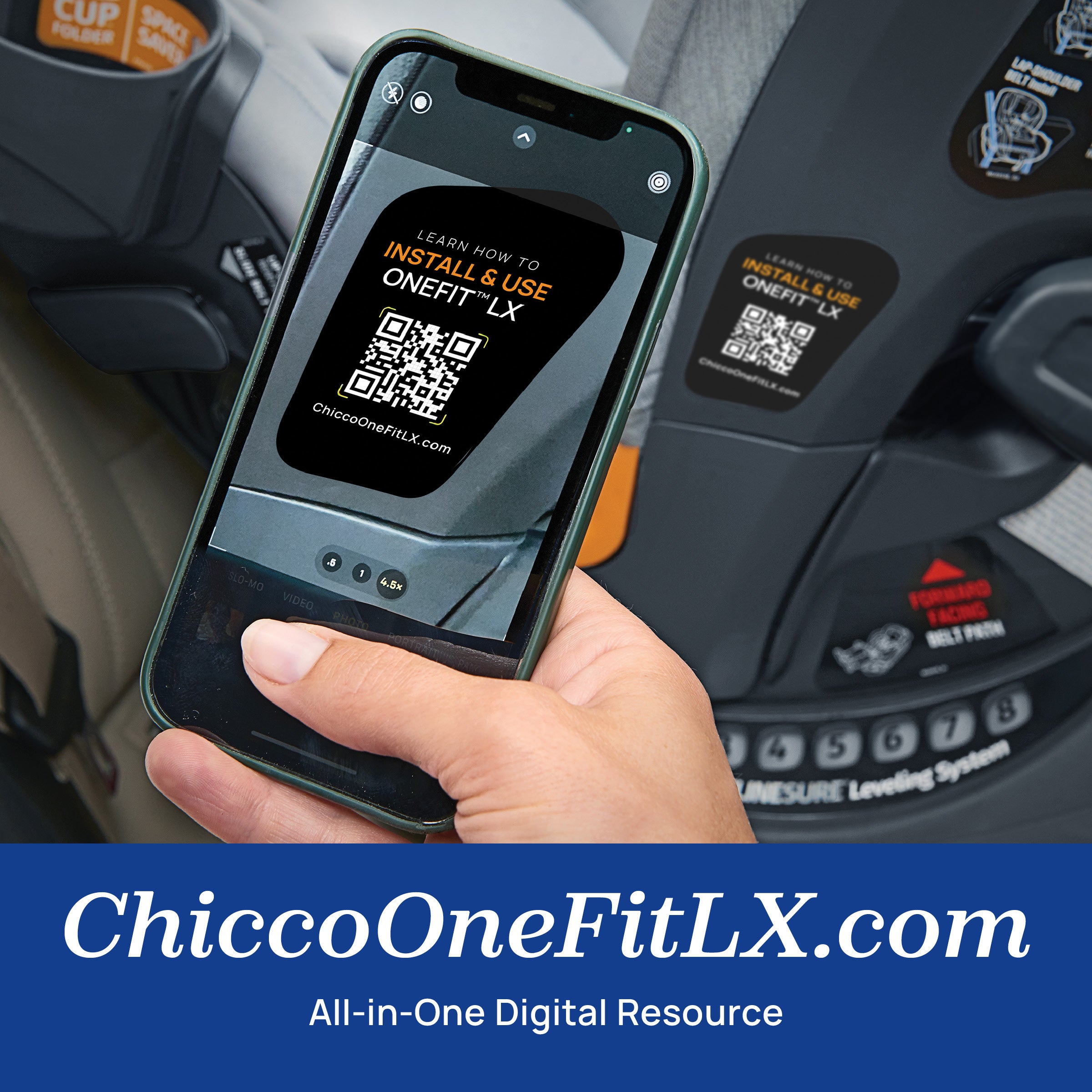 Chicco OneFit LX ClearTex All-in-One Car Seat- Strolleria