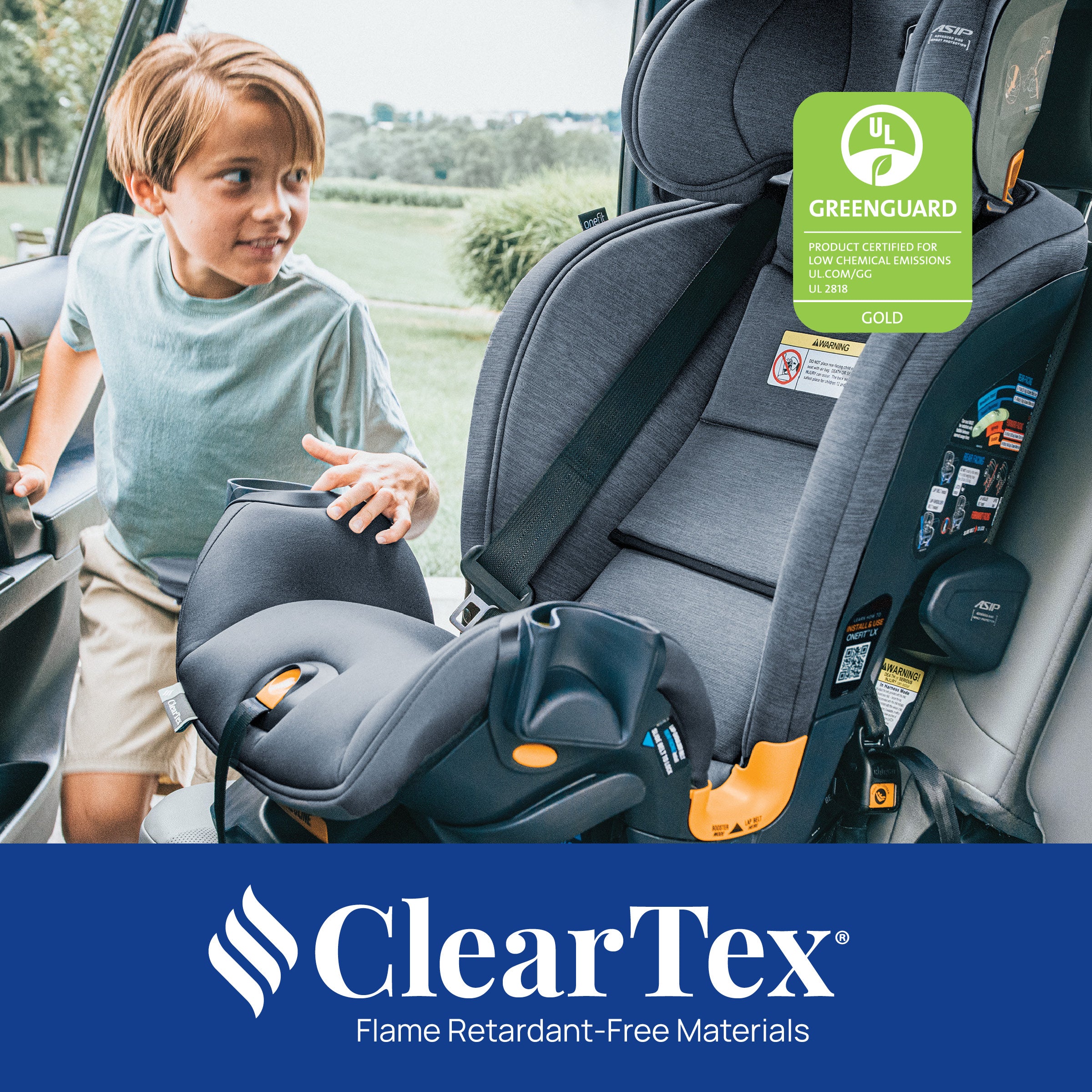 Chicco OneFit LX ClearTex All-in-One Car Seat- Strolleria