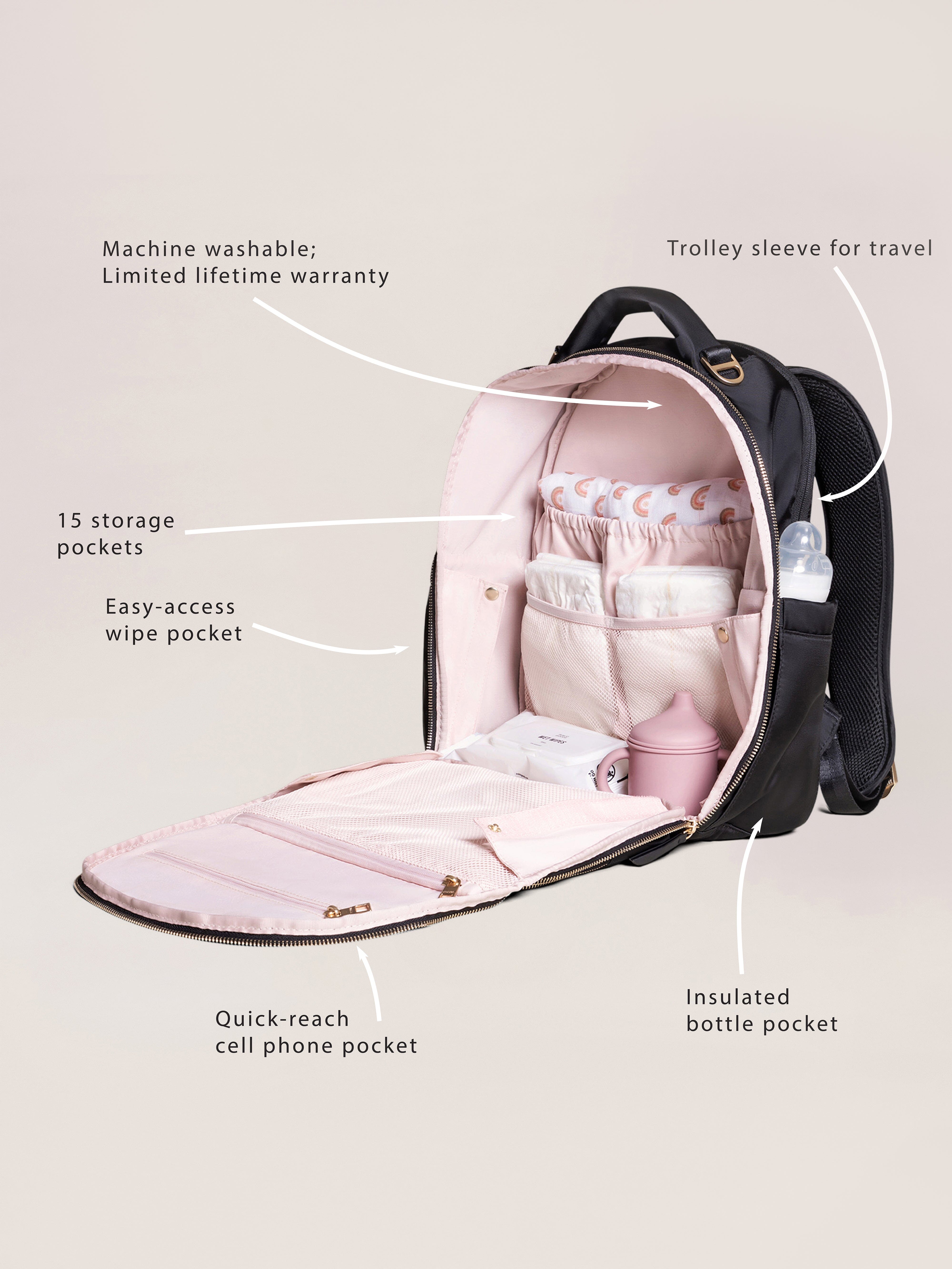 JuJuBe Sazan + JuJuBe Classic Diaper Backpack - Paisley Floral- Strolleria