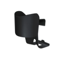 Black Clek Oobr Drink-Thingy Cup Holder - Side Angle View | Strolleria