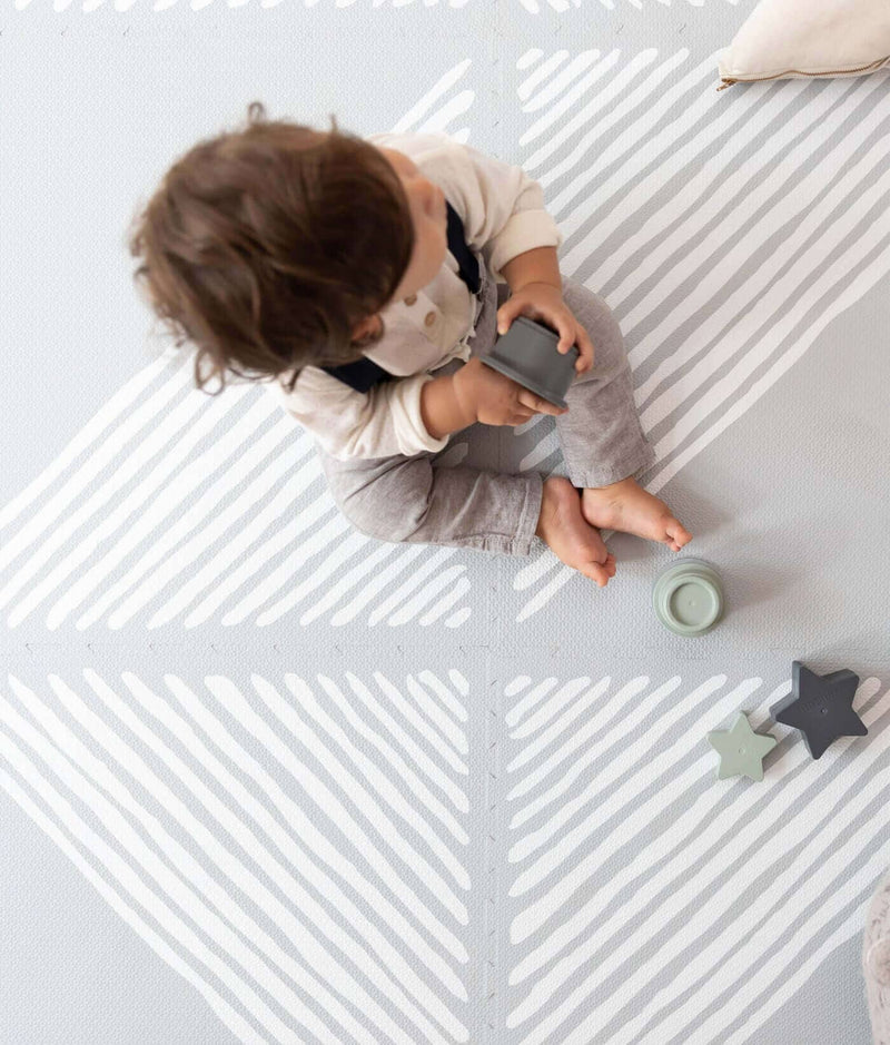 Toddlekind USA Haven Playmat in Sandy Lines - Stone