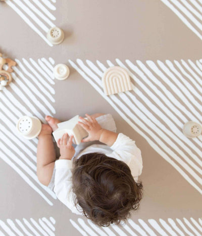 Toddlekind USA Haven Playmat in Sandy Lines - Tan