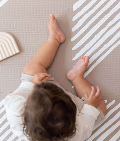 Toddlekind USA Haven Playmat in Sandy Lines - Tan