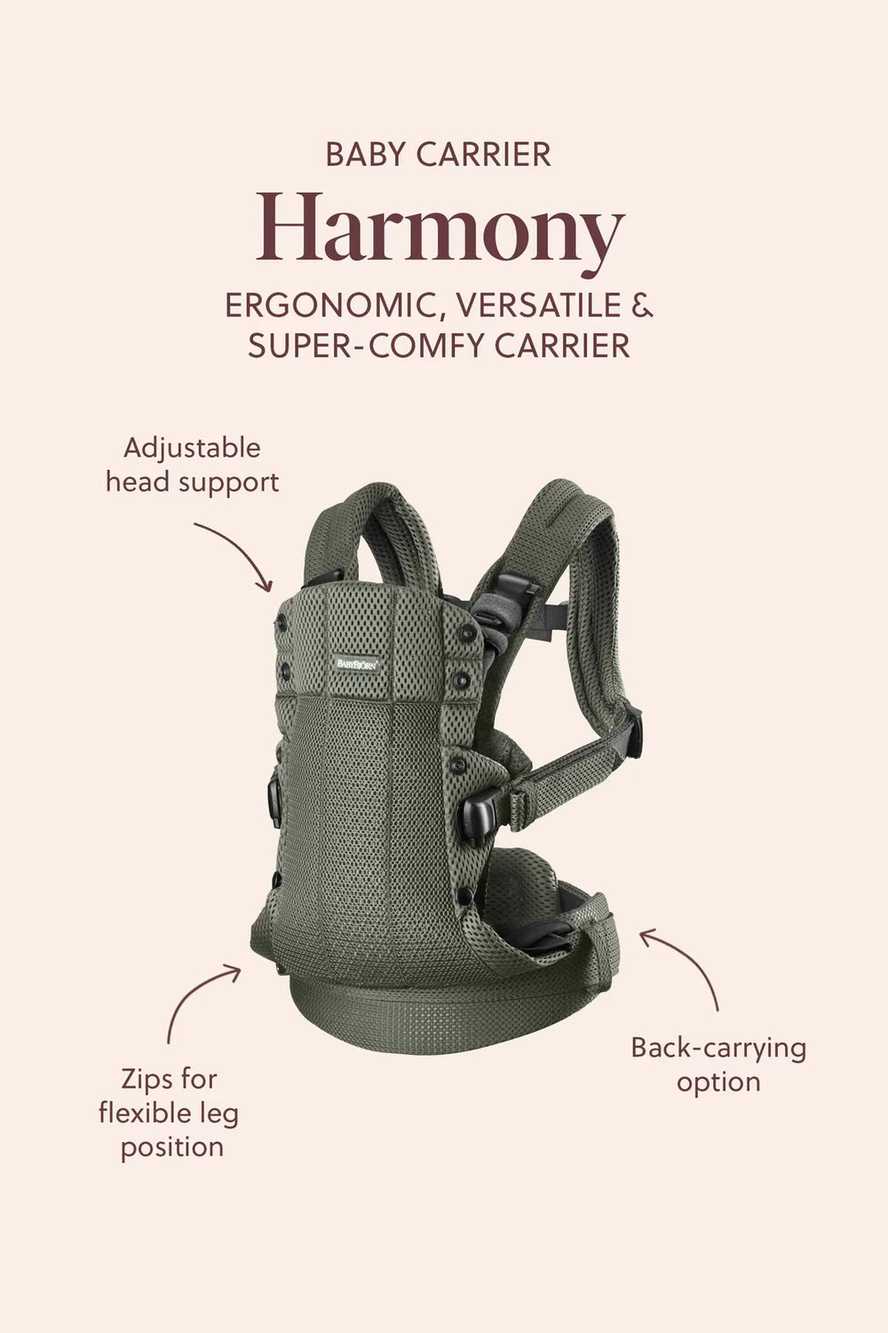 BabyBjorn Baby Carrier Harmony- Strolleria
