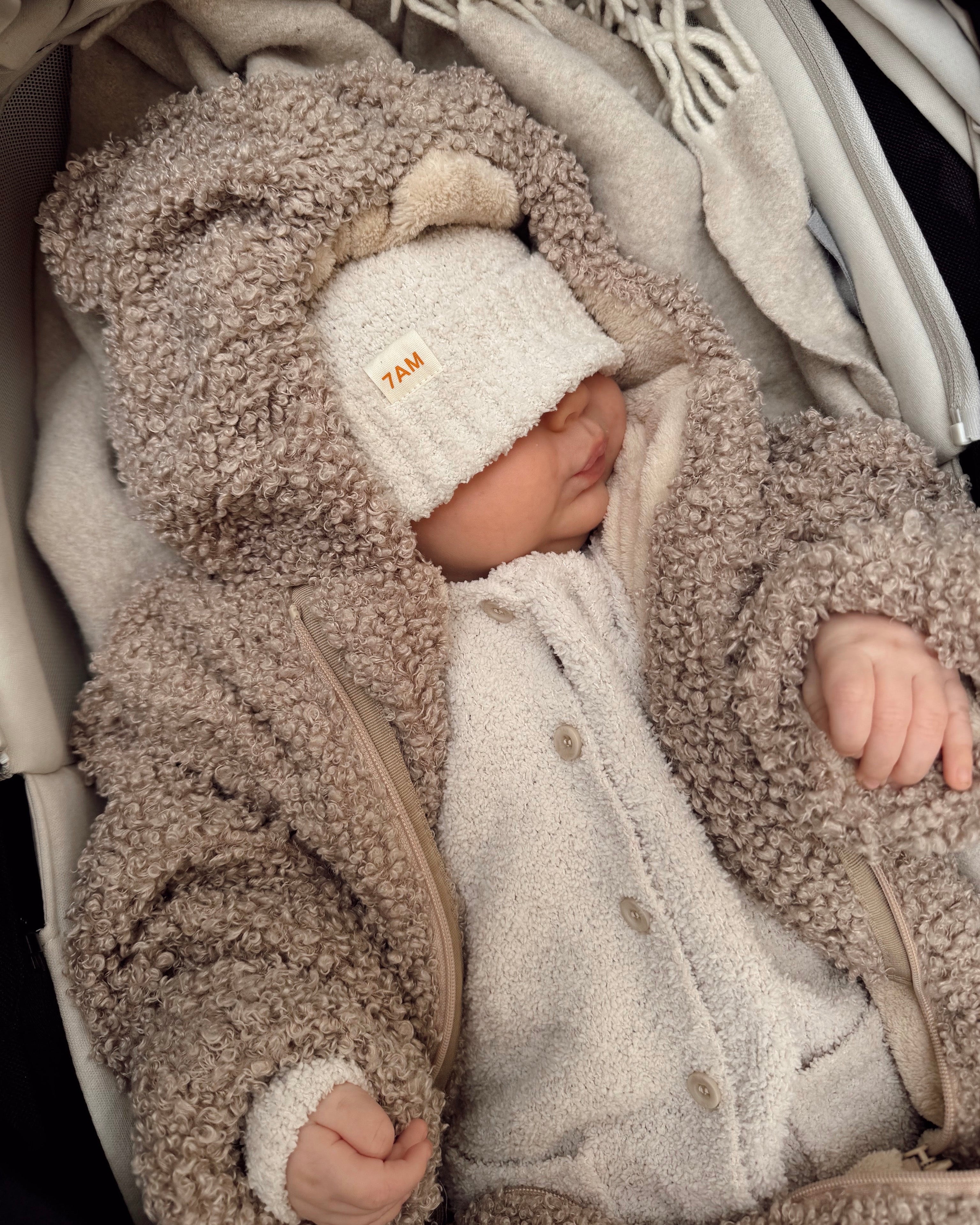 7AM Enfant Bunting Bebe_Teddy - Oatmeal- Strolleria