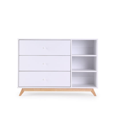 Dadada Central Park 3-Drawer / Two Shelves Dresser - White / Natural