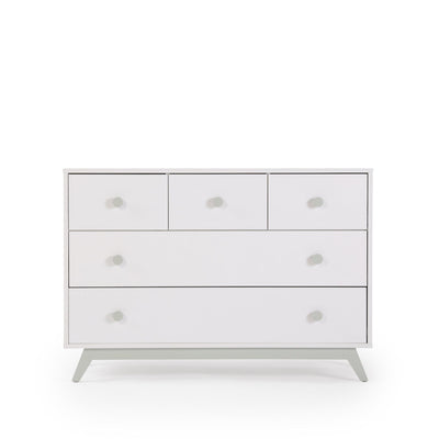 Dadada Gramercy 5-drawer Dresser White / Sage