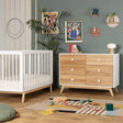 dadada Merry 6-Drawer Dresser in White/Natural - Bambi Baby