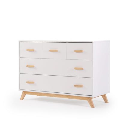 Dadada Soho 5-Drawer Dresser - White / Natural