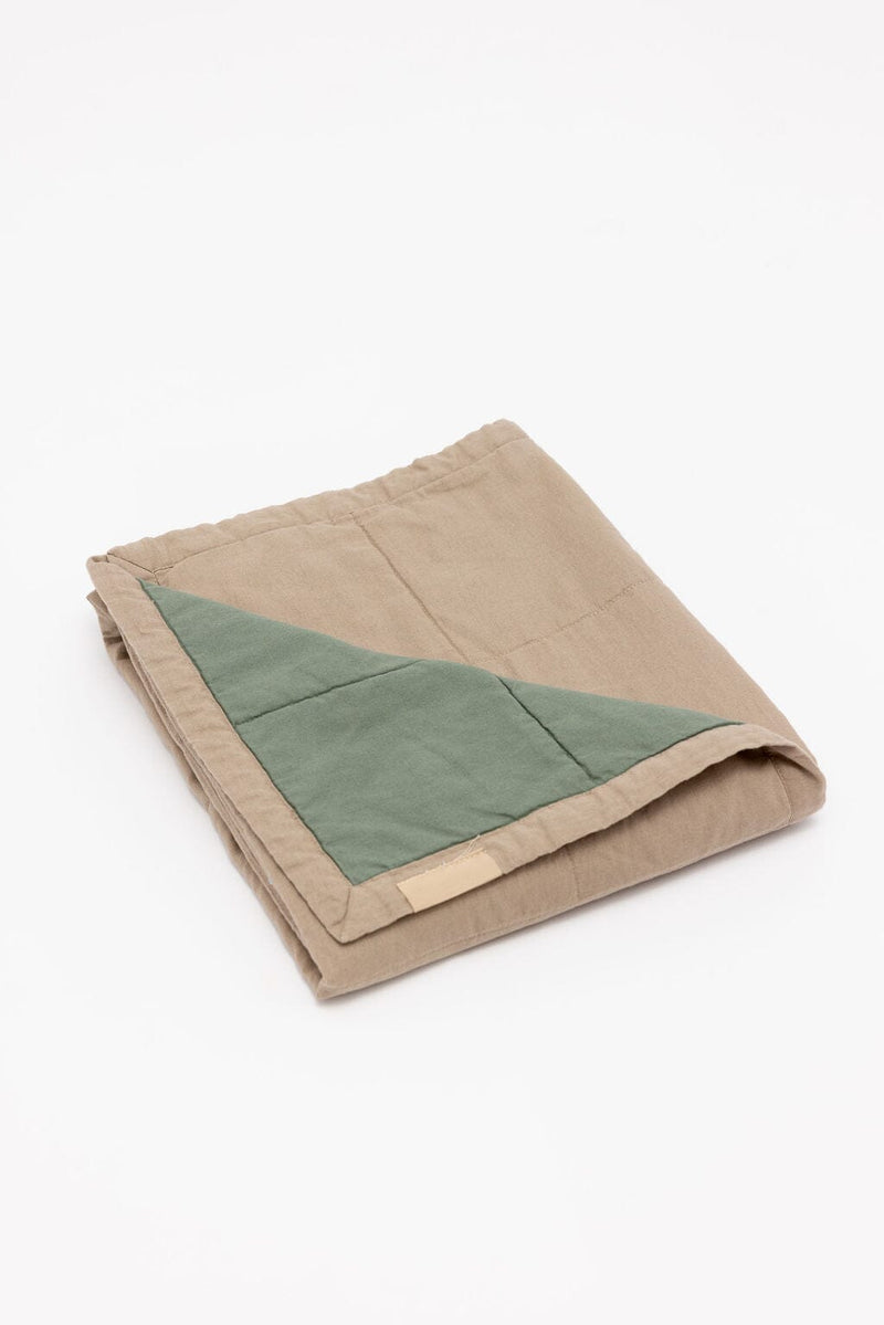 Wildbird Desert Lark/Acadian - Linen Quilted Blanket