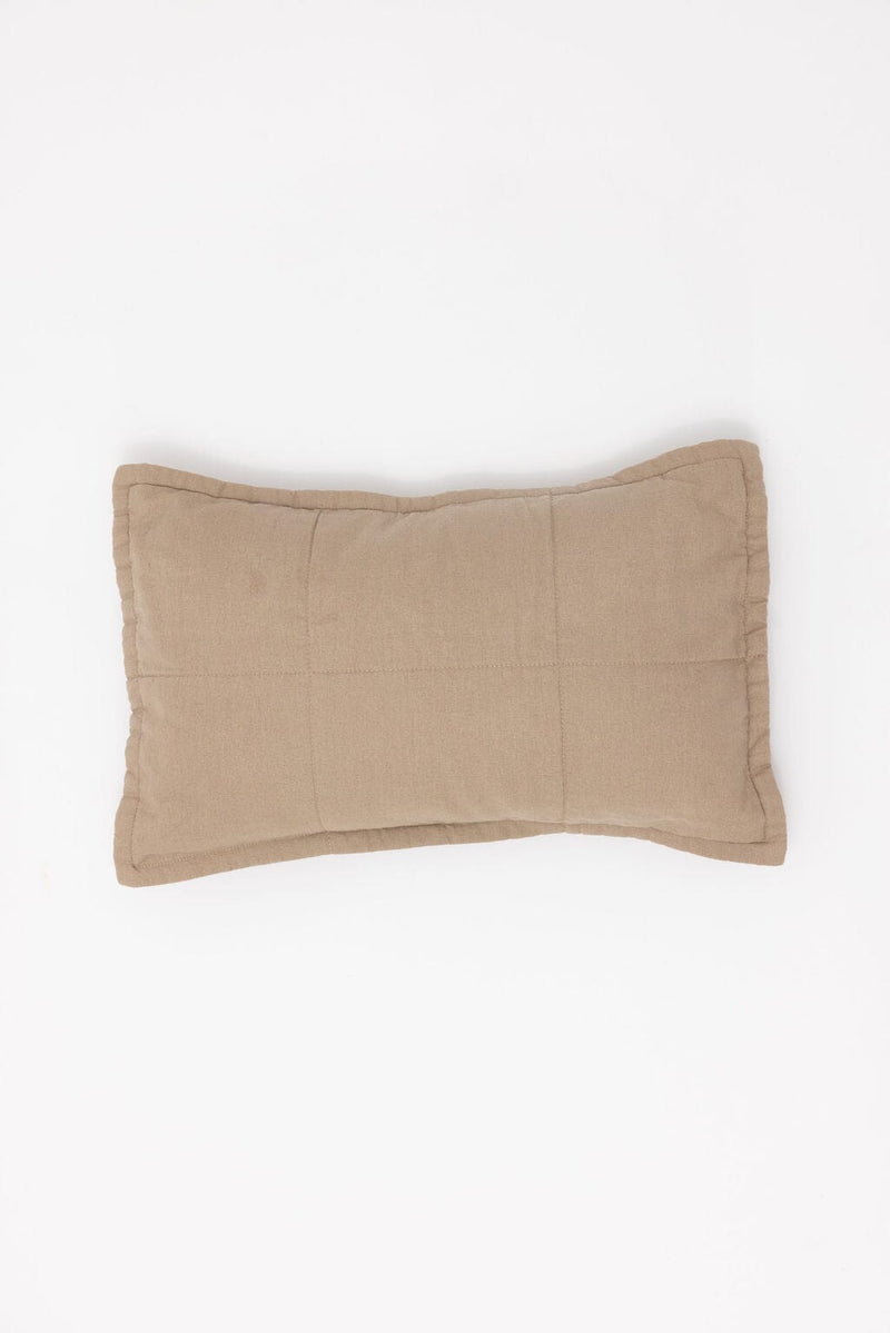 WildBird Desert Lark - Linen Quilted Sham & Pillow - Desert Lark