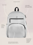 JuJuBe Deluxe Backpack Diaper Bag - Grey - Bambi Baby