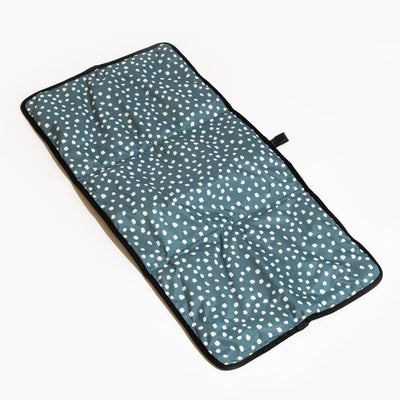 Freshly Picked Changing Mat Dusty Blue Dapple Dots