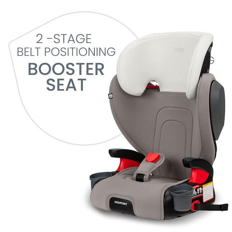 Britax Highpoint 2-Stage Belt-Positioning Booster Seat Grey Ombre