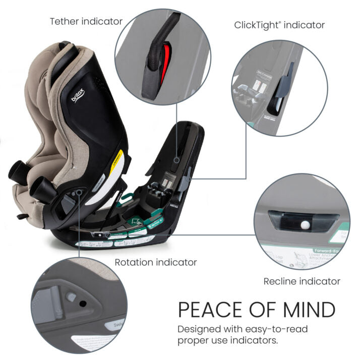 Britax Galaxy360 Slim Rotating Convertible Car Seat With SwivelSmooth Steel Ring- Strolleria