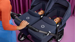 Two Twins in A Bugaboo Donkey5 Twin Complete Stroller