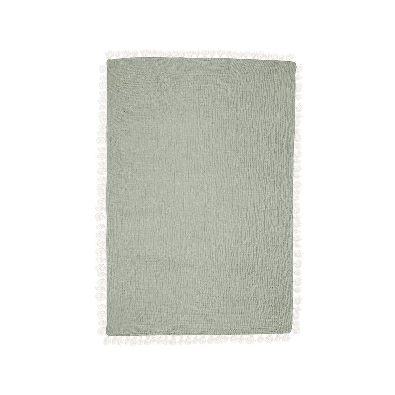 Crane Baby Six Layer Muslin Blanket - Fern