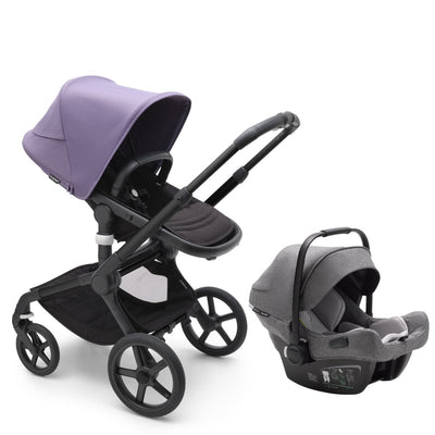 Bugaboo Fox5 and Turtle Air Travel System Astro Purple Grey Melange