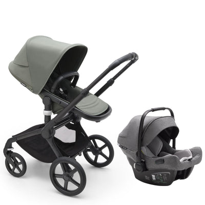 Bugaboo Fox5 and Turtle Air Travel System Forest Green  Grey Melange