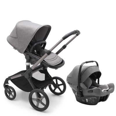 Bugaboo Fox5 and Turtle Air Travel System Grey Melange