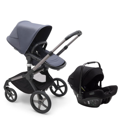 Bugaboo Fox5 and Turtle Air Travel System Stormy Blue Black