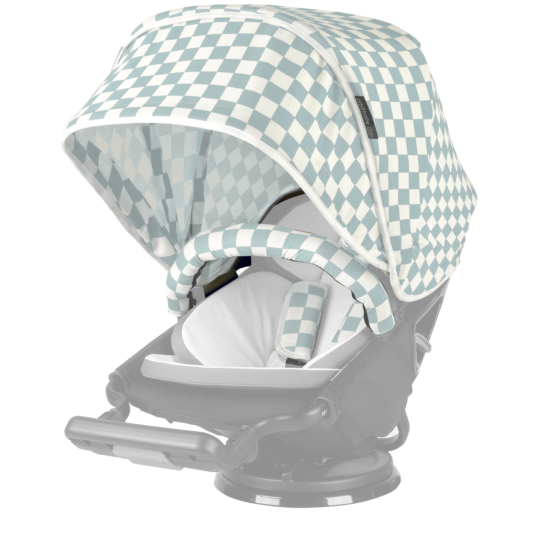 Orbit Baby Stroller Canopy in Checkered Surf Spray- Strolleria